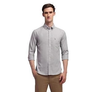 U.S. Polo ASSN. Solid Slim Fit Shirts