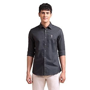 U.S. POLO ASSN. Solid Tailored Fit Shirt