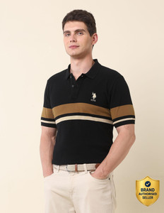 U.S. POLO ASSN. Striped Men Polo Neck