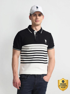 U.S. POLO ASSN. Striped Men Polo Neck