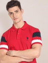 U.S. POLO ASSN. Striped Men Polo Neck