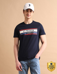 U.S. POLO ASSN. Typography Men Round Neck