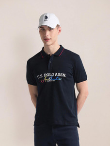 U.S. POLO ASSN. Typography Men Polo Neck