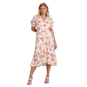 U.S. Polo ASSN. Womens Floral Print Tiered