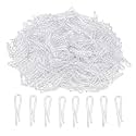 U Shape Plastic Shirt Clips Transparent Garment Folding Clips 500 Pack