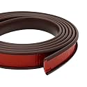 U Shape Plywood Edge Banding, Fit 3/4 inch Edge, Desk Edge Protector, Self-Adhesive Edge Trim for Veneer, Furniture, Countertop, Table, Sheet Metal, Brown, 20Ft