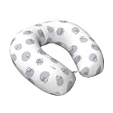 U-Shaped Memory Foam Travel Pillow Cow Print Purple, Neck and Chin Support for Rest on Airplanes and Long Drives
