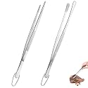 U-Taste Kitchen Cooking Tweezers, 18/8 Stainless Steel Tongs Set of 2, 12in