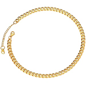u7 mens chain boys curb cuban link chain stainless steel necklace 14inch