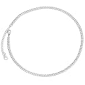 U7 Mens Necklace 18K Gold Plated Stainless Steel 3mm Wide Cuban Link Chain Short Choker, 14 Inch