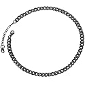 U7 Men's Black Stainless Steel Curb Cuban Chain Jewelry Gift Link Chain Short Choker 14"