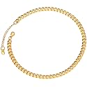 U7 Mens Chain Boys Curb Cuban Link Chain Stainless Steel Necklace, 14inch