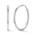 U7 Silver/Black/Gold 5mm Chunky Hoop Earrings for Women,20/30/40/60/80mm