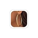 U7 Silver/Black/Gold 5mm Chunky Hoop Earrings for Women,20/30/40/60/80mm