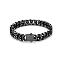 U7 Stainless Steel Cuban Link Bracelets for Men, 5/7/9/12MM Width