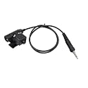 U94 PTT Adapter Tactical Headset 7.0mm Plug Push to Talk Button for Yaesu Vertex VX-6R VX-6 FT-3D FT3DR FT4D FT5 FT-65 VX-7R EVX-S24 Horizon VX-170 HX400 HX890 HX210 (Civilian)