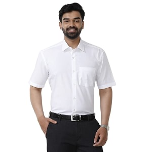 UATHAYAM Lookman Cotton Half Sleeve Solid Slim