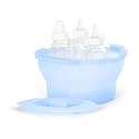 Ubbi 3-in-1 Collapsible Microwave Baby Bottle Sterilizer Wash Bin, Blue
