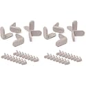 Ubbi Corner Protectors, Furniture Corner Guards for Baby and Toddlers, Baby Proof Covers, Baby Safety, Taupe, 16 Piece Set (Pack of 2)