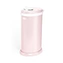 Ubbi Stainless Steel Diaper Pail, No Special Bags, Odor-Locking, Blush Pink