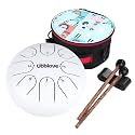 Ubblove Steel Tongue Drum for Kids: 6 Inch 8 Note Rain Drum for Beginners
