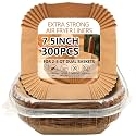 UBeesize 7.5 Inch Air Fryer Paper Liners,300 PCS Parchment Paper, Air Fryer Disposable Paper Liners for Microwave, Non-Stick Sheets Square Free of Bleach（Bottom size 6.3 Inch）