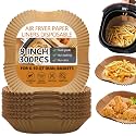 UBeesize 9 Inch Air Fryer Paper Liners,300 PCS Parchment Paper, Air Fryer Disposable Paper Liners for Microwave, Non-Stick Sheets Square Free of Bleach（Bottom size 8 Inch）