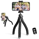 UBeesize Phone Tripod,Portable and Flexible Tripod with Wireless Remote and Universal Clip, Compatible with iPhone/Android/Camera GoPro,iPhone Tripod for Live Streaming Tiktok YouTube Video Recording