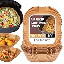 UBeesize XL10 Inch Disposable Air Fryer Liners 100 Pack Parchment Paper