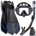Ubekezele Snorkeling Gear for Adults 4in1 Set with Mask Snorkel