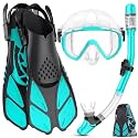 Ubekezele Snorkeling Gear for Adults 4in1 Set with Mask Snorkel