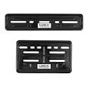 UBEX Metal Number Plate Frame for Bikes – Front & Back Set | Black ND Plate Holder Cover | Universal Standard Size for All Motorcycles & Scooter