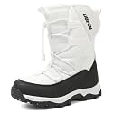 UBFEN Kids Snow Boots Water-Repellent Warm Winter Shoes for Boys Girls