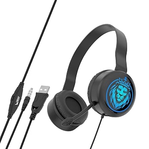 ubon ghp-25000 extreme beats series wired headphone on ear wired headset with high bass hd sound 40mm dynamic driver inbuilt mic for calling compatible with smartphones laptops amp tablets