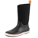 Ubon Rubber Rain Boots for Men Mid Calf Waterproof Fishing Garden Work Deck Boots Non Slip