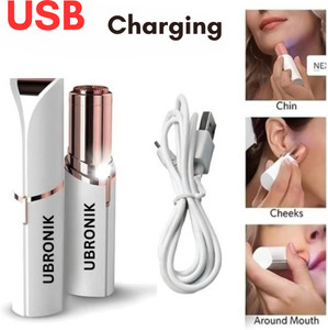 ubronik painless lipstick shape electric shaver  flawless facial hair remover women