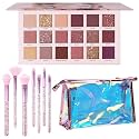 UCANBE Makeup Kit for Women &amp; Teens,18 Colors Nude Eyeshadow +7pcs Soft Makeup Brushes + Pink Cosmetic Bag Makeup Sets, Shimmer Matte Glitter Makeup Palettes Set for Girls Beginners &amp; Professional