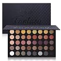 UCANBE Professional Neutral Smokey Eyeshadow Makeup Palette, Matte Shimmer Metallic Black Grey Dark Goth Eye Shadows for Halloween, Pigmented Warm Smoky Naked Nude Rosy Gold Brown Pallet Make Up Kit