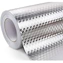 UCRAVO 2 m Aluminium Foil Stickers, Oil Proof, Kitchen Backsplash Wallpaper Self-Adhesive Wall Sticker Anti-Mold and Heat Resistant for Walls Cabinets Drawers and Shelves