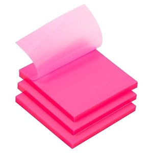ucravo 50 sheets colored transparent sticky notes translucent notes smooth writing quick clear waterproof self-sticky notes through sticky notes aesthetic office school supplies1 pad pink