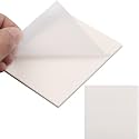 UCRAVO 50 Sheets Colored Transparent Sticky Notes Translucent Notes, Smooth Writing Quick Clear Waterproof Self-Sticky Notes, Through Sticky Notes, Aesthetic Office School Supplies(1 pad) (White)