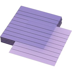 ucravo 50 sheets transparent sticky notes with lines1 pad lined translucent sticky notes lined self sticky notes waterproof pet markers notes pad clear for aesthetic school office supplies purple