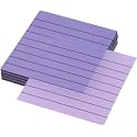 UCRAVO 50 Sheets Transparent Sticky Notes with Lines,1 Pad Lined Translucent Sticky Notes Lined Self Sticky Notes Waterproof PET Markers Notes Pad Clear for Aesthetic School Office Supplies (Purple)