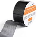 UCRAVO 5cmx200cm Window Screen Repair Tape, Fiberglass Screen Patch Repair Kit Mosquito Net Repair Tape, Self Adhesive Waterproof Mesh Screen for Window Door Screen, Mesh Tears Holes Repair, Black