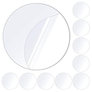 ucravo 8pcs pre-cut mounting round for walls double sided adhesive patch removable wall mounting gel tape washable transparent pad for diy craft home office carpet couch cushion gripping