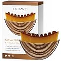 UCRAVO Lymphatic Contour Face Brush for Facial Sculpting & Drainage | Jawline, Chin & Neck Massager | Anti-Puffiness Detox Tool | Soft Bristle Face Sculpt Brush with Travel Case for Glowing Skin Lift