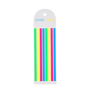 ucravo neon highlighter page tabs transparent long page markers sticky index tabs highlighter tape strips thin book tabs for annotating books reading index note memory office school 1