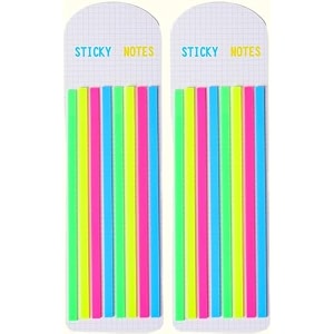 ucravo neon highlighter page tabs transparent long page markers sticky index tabs highlighter tape strips thin book tabs for annotating books reading index note memory office school 2