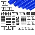 Ucreative 6PCS 5FT Silicone Vacuum Hose with 113PCS Connectors Blue