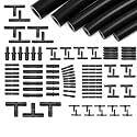 Ucreative 6PCS 5FT Silicone Vacuum Hose with 113PCS Connectors Black